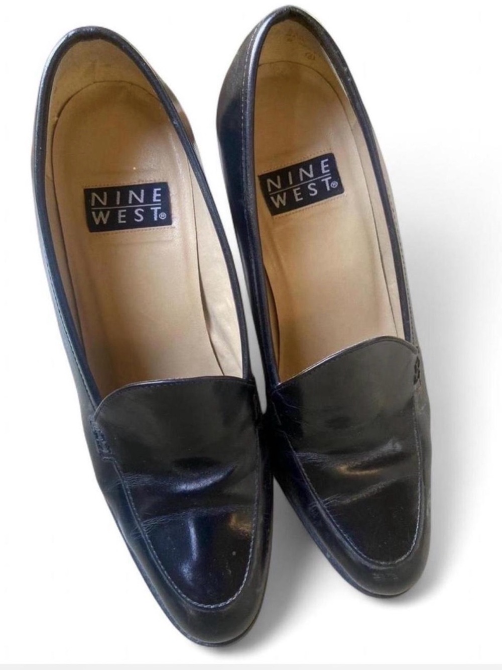 Nine West Black Leather Slip-On Loafers for Men